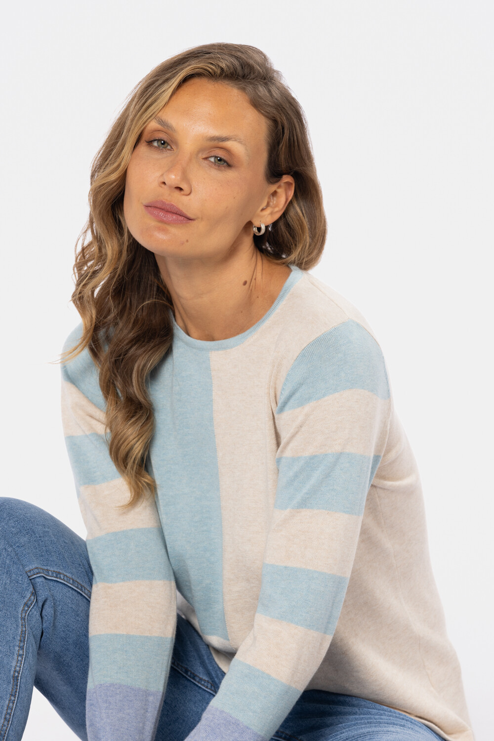BUZO TEJIDO RAYADO Beige