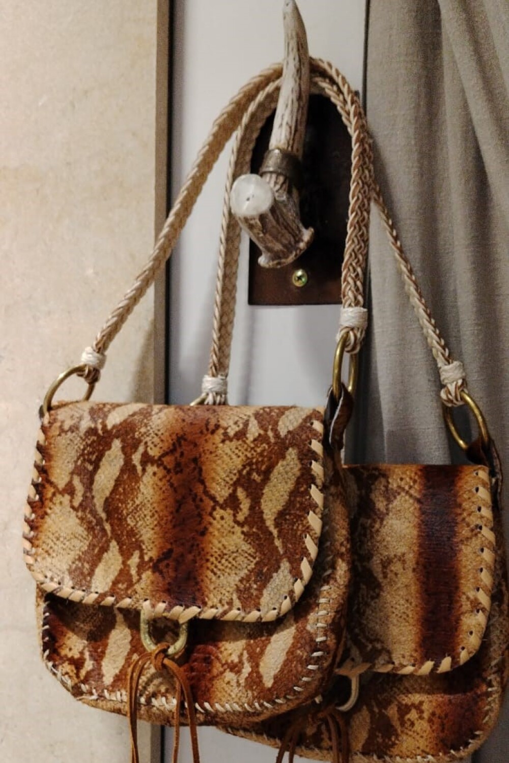 Cartera Lady Bag Snake Camel