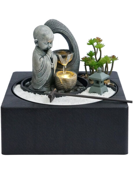 Fuente con Cascada de Agua Zen Meditación Varios Diseños Buda Orando