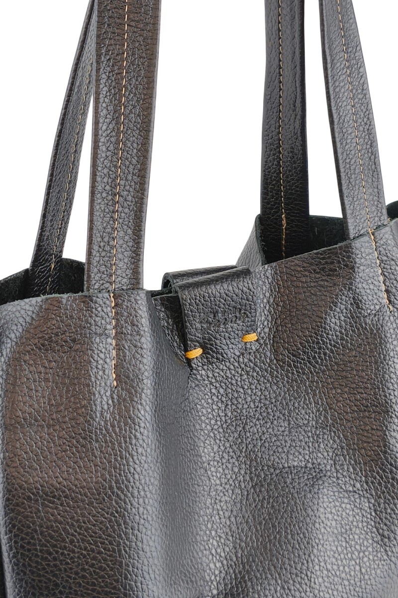 Tote Bag de cuero Negro