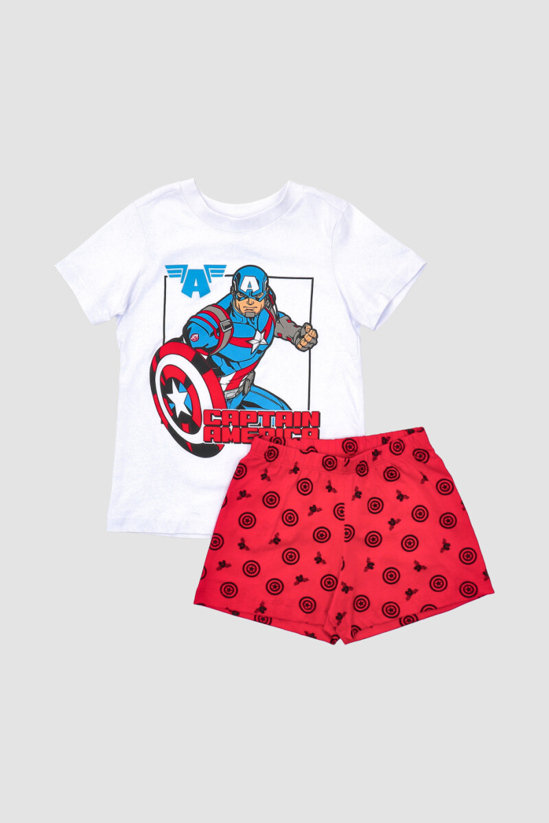 Pijama infantil captain america Blanco