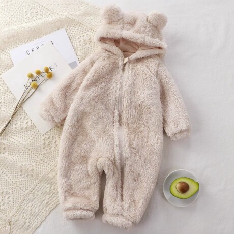 Body Oso Para Bebé Con Cierre Talle 6 M Beige