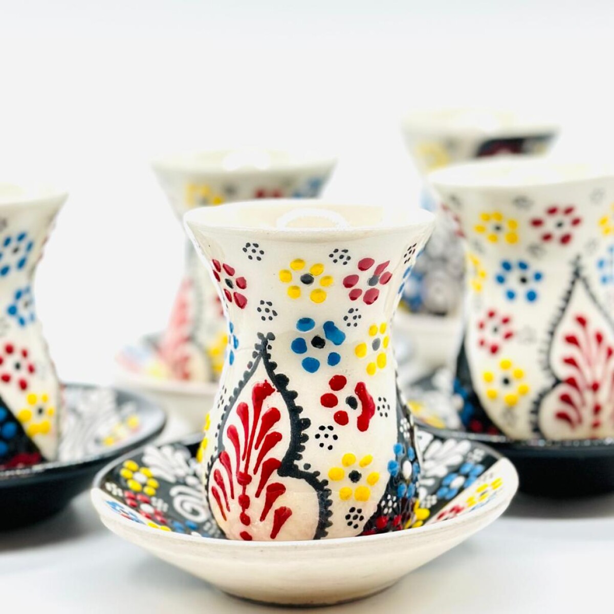 Vaso de té de cerámica X 1 - Blanco 