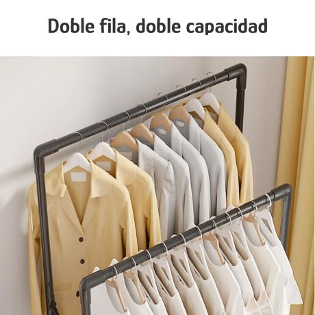 Perchero Organizador de Pie Multif 3en1 4Niveles 56x33x188cm Negro