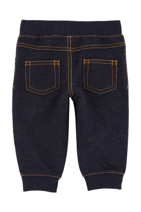 Set dos piezas, pantalón jean y body henley de algodón Sin color