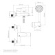 GRIFERIA DUCHA EXTERNA MONOCOMANDO BRILLO SERIE BLEST CROMO