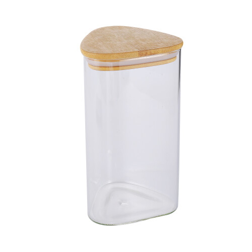 Frasaco vidrio tapa madera 1050ml N/a