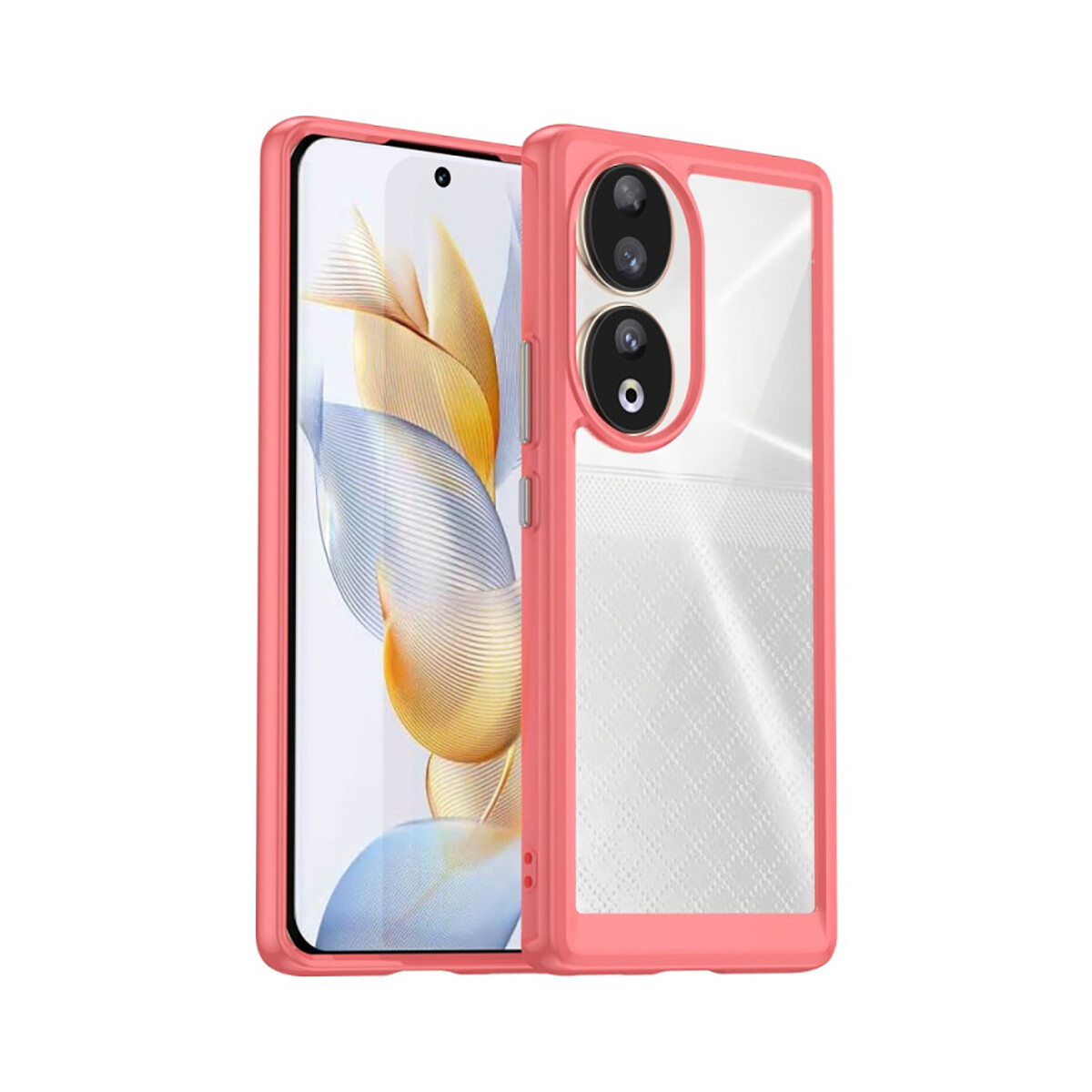 Case Transparente con Borde de Color Honor 90 Orange