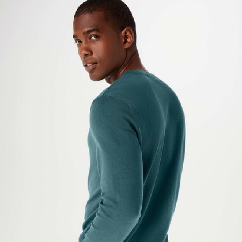 BLUSAO MASCULINO ADULTO (SWEATER) VERDE MEDIO