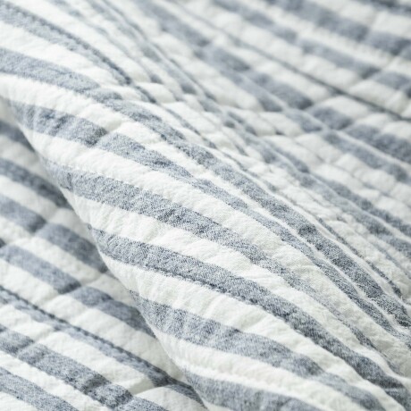 SET CUBRECAMA 1 PLAZA ALGODON AZUL COTTON STRIPE