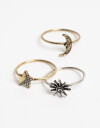 Sets Anillos Strass Sets Anillos Místicos - Plateado Antique Silver