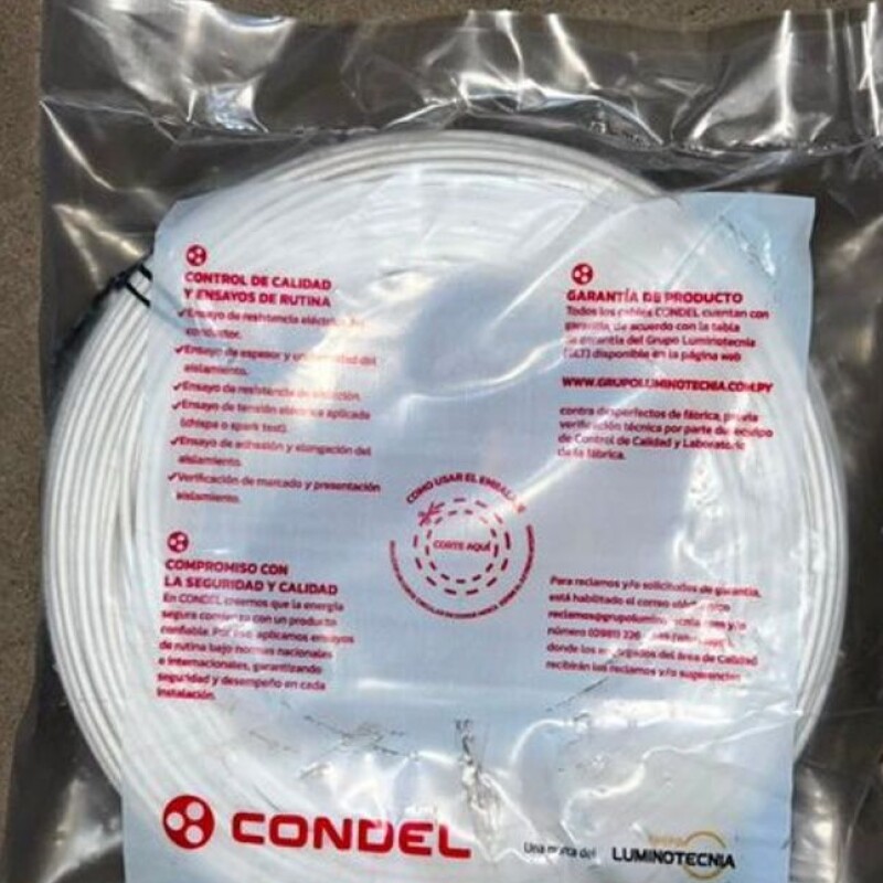 CABLE MULTIFILAR 0,50MM2 BLANCO CONDEL CABLE MULTIFILAR 0,50MM2 BLANCO CONDEL