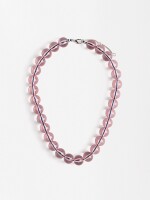 Collar De Cuentas Transparente rosa