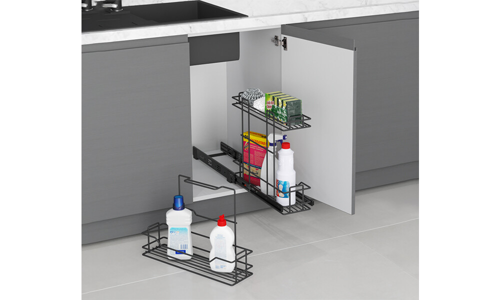 Soporte p/detergente con cesta S-2498-A Soporte P/detergente Con Cesta S-2498-a