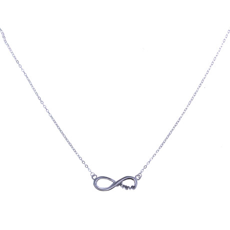 Cadena y dije de Plata 925 rodinada, INFINITO Cadena y dije de Plata 925 rodinada, INFINITO