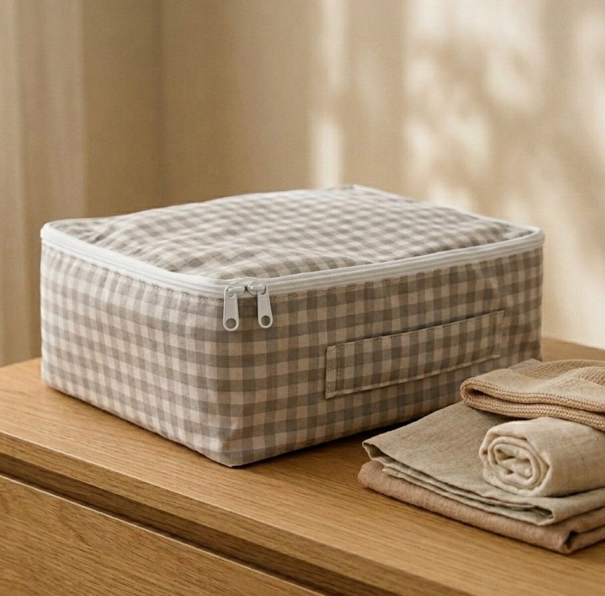 Organizador Storage Box M - Vichy Gris 