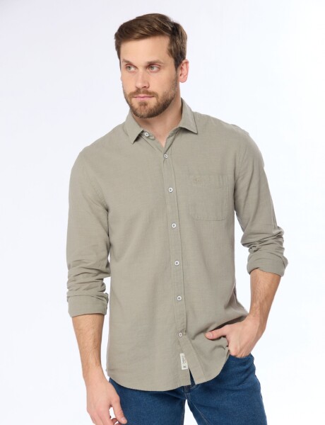 CAMISA DE LINO Verde