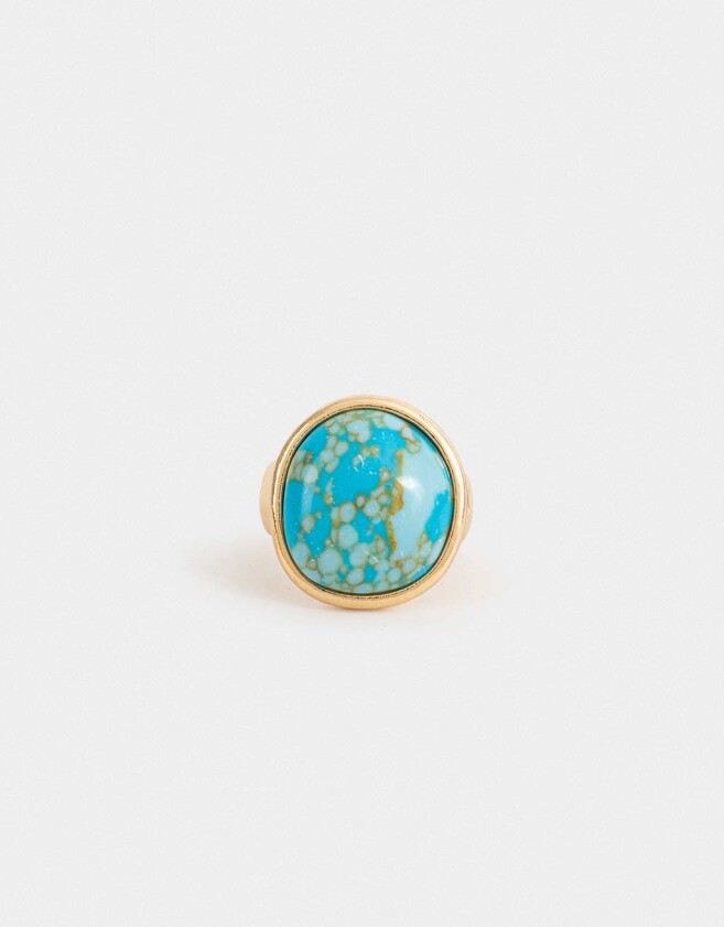 Anillos Medianos y Grandes Piedra Anillo Grande Con Piedra - Dorado