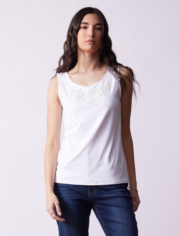 Blusa Aplique BLANCO