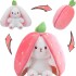 Peluche Conejo Frutillas Fresa Reversible Kawai 18 Cm Atrix® Variante Conejo