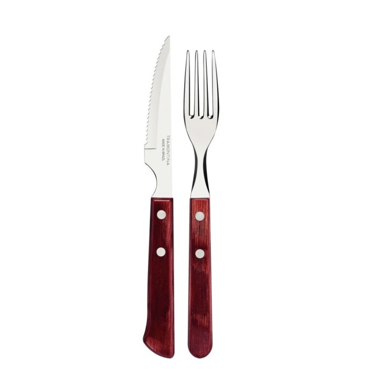 Juego Cubiertos Churrasco Juego Asado T/r - 12 Pzas. (6t + 6ca)
