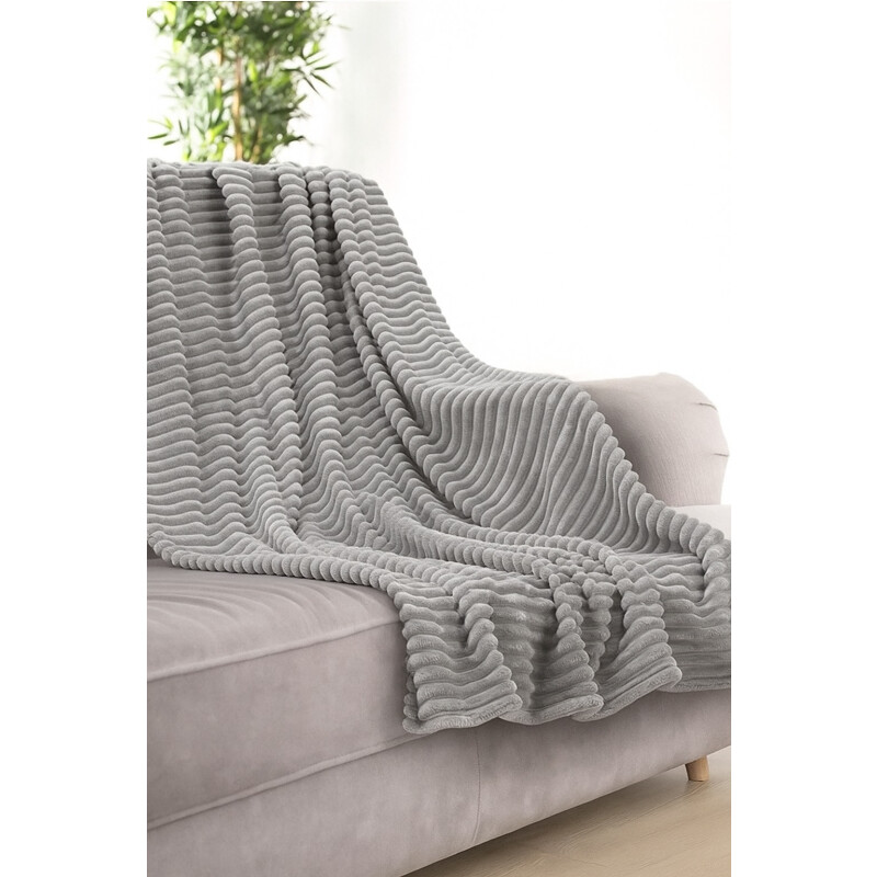 Manta Frazada Polar Suave Invierno 1 plazas Abrigada Gris