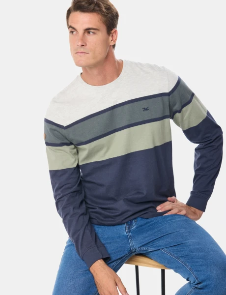 REMERA RAYADA Verde