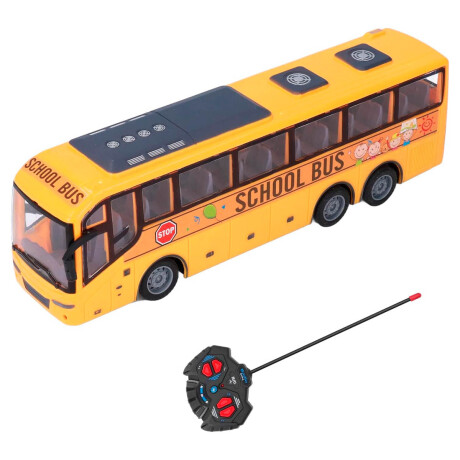 Ómnibus Escolar Control Remoto Juguete C/luz Sonido Amarillo