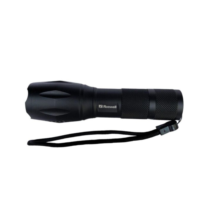LINTERNA TACTICA LED RECARGABLE T6 10W 1 TOQUE Y ZOOM NEGRO