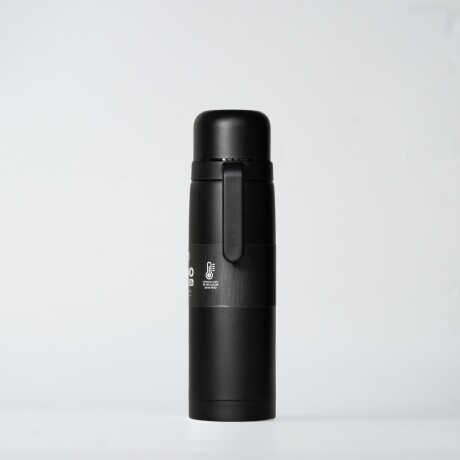 Termo brío premium 1 litro con pico cebador en acero inox Negro