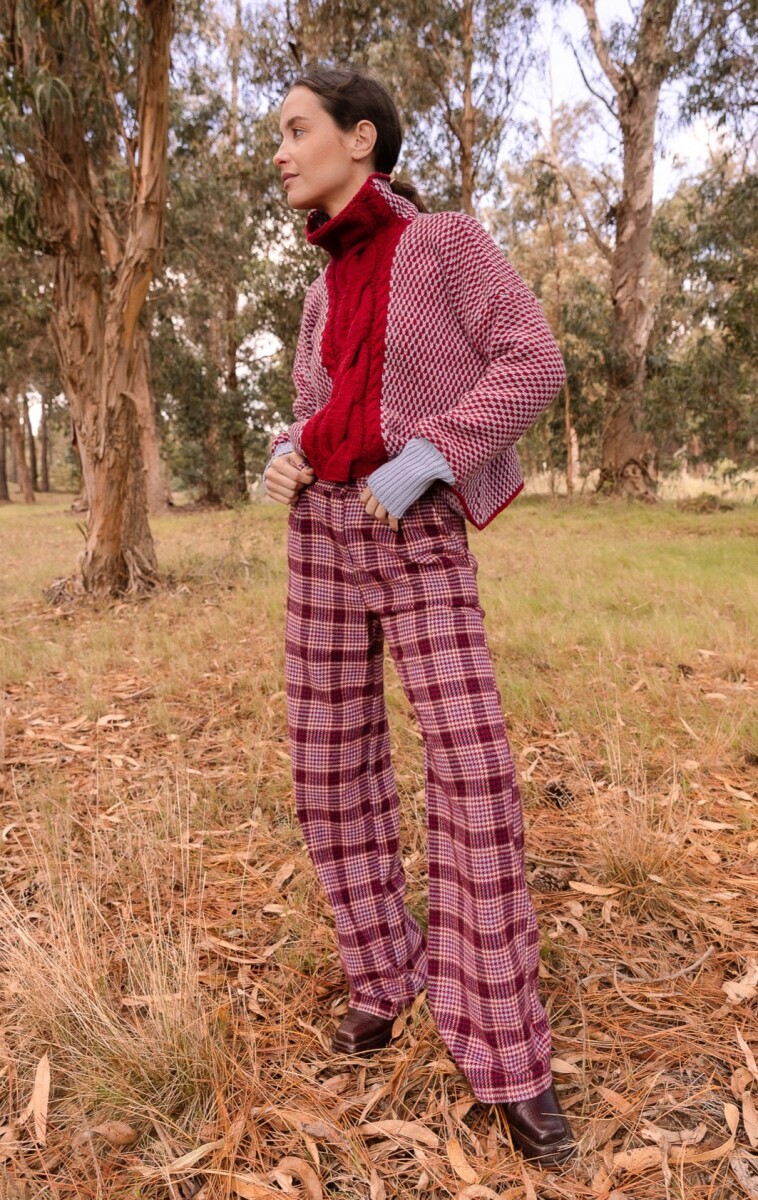 Pantalon Coraline - Bordeaux/Lila 