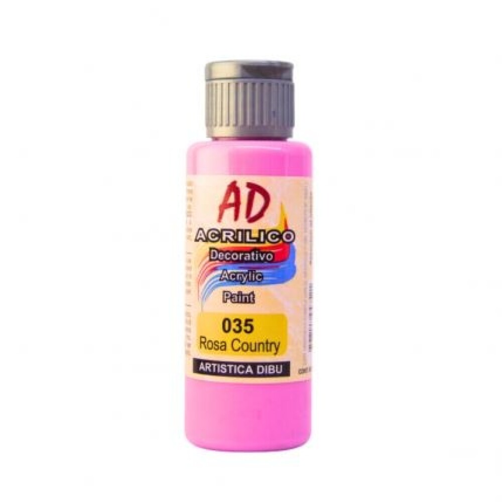 Acrílico Decorativo Ad 60 Ml Rosa Country #Acrílico Decorativo Ad 60 Ml Rosa Country