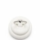 Anillo con zirconias y corazón al centro Anillo con zirconias y corazón al centro
