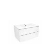 Mueble de baño suspendido White 80 cm con bacha de loza Mueble De Baño Suspendido White 80 Cm Con Bacha De Loza