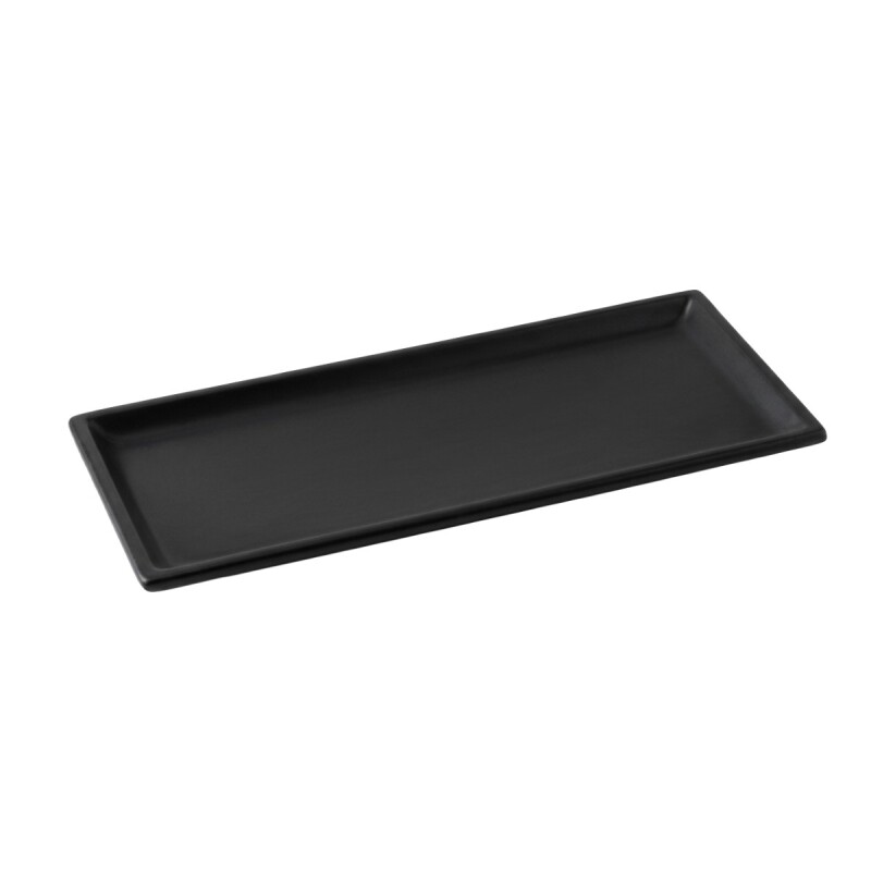 BANDEJA RECT NEGRA 35X13CM Unica