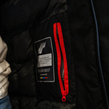 Uzspace Campera Winter C/capucha Bolsillos Abrigo Negro