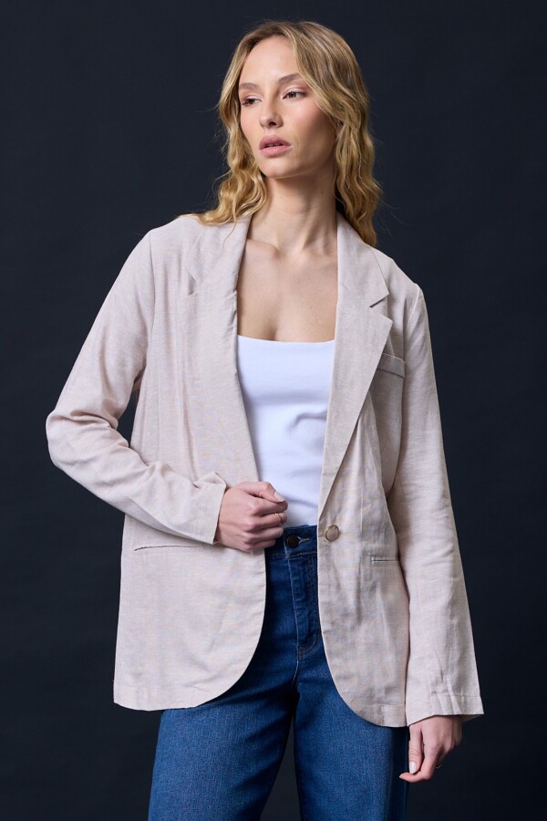 Blazer Lino BEIGE