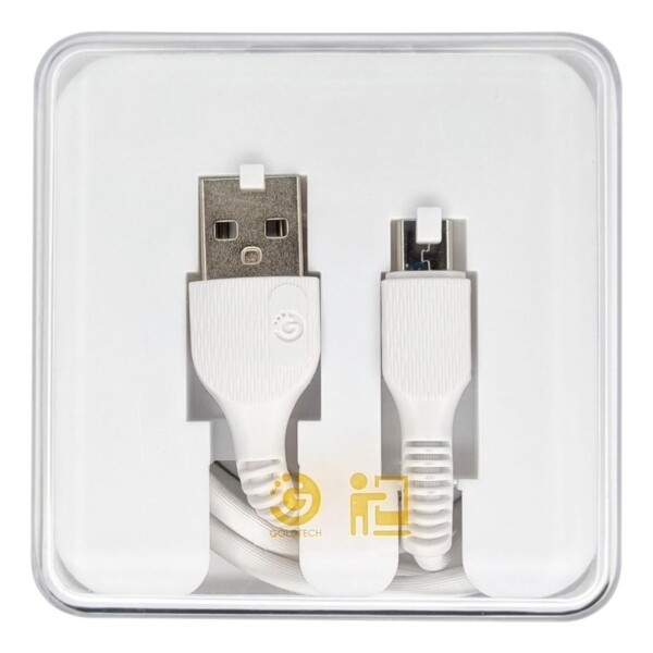 Cable De Datos Carga Usb Micro Usb 1 Metro Goldtech Color Variante Blanco
