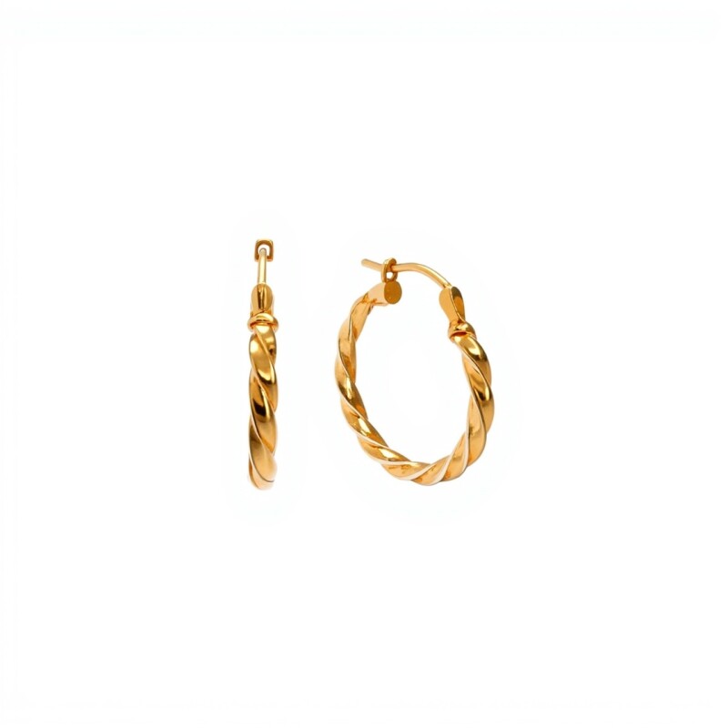 Caravanas aros torneados - Oro bajo - Sin Piedra- CA8400 sinpiedra
