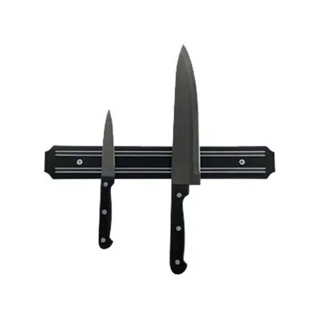 Barra Imantada de Cocina para Cuchillos Herramientas 33 cm Negro
