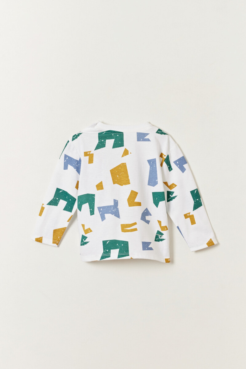 Remera Collage Blanco