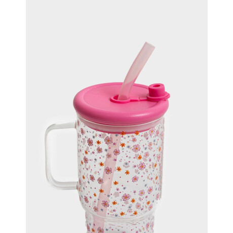 Vaso De Vidrio Estampado Combinacion Multicolor