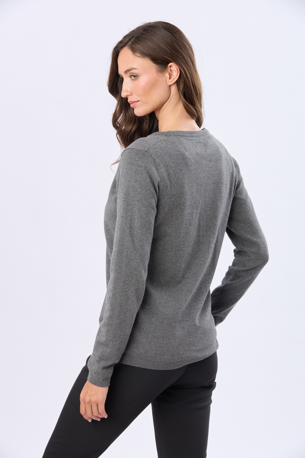 SACO TEJIDO CLÁSICO Gris Oscuro