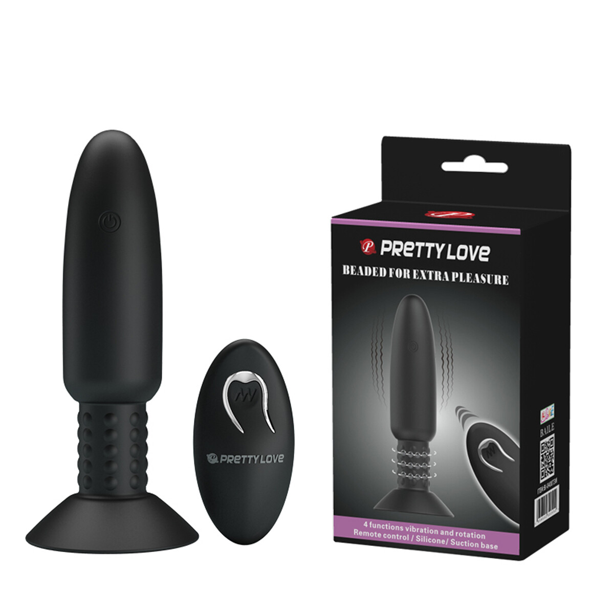 Vibrador Anal Con Rotación Usb Y Control Remoto 