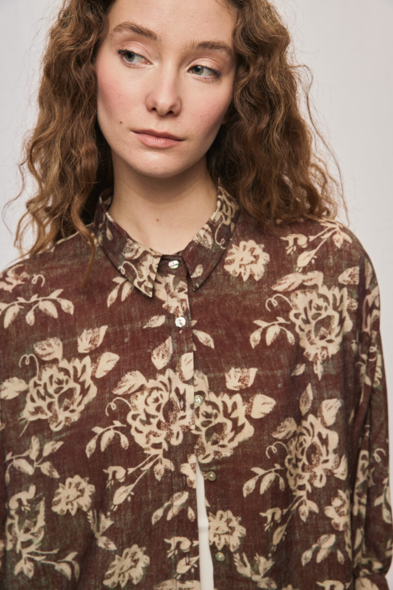 CAMISA ROSSI Marron