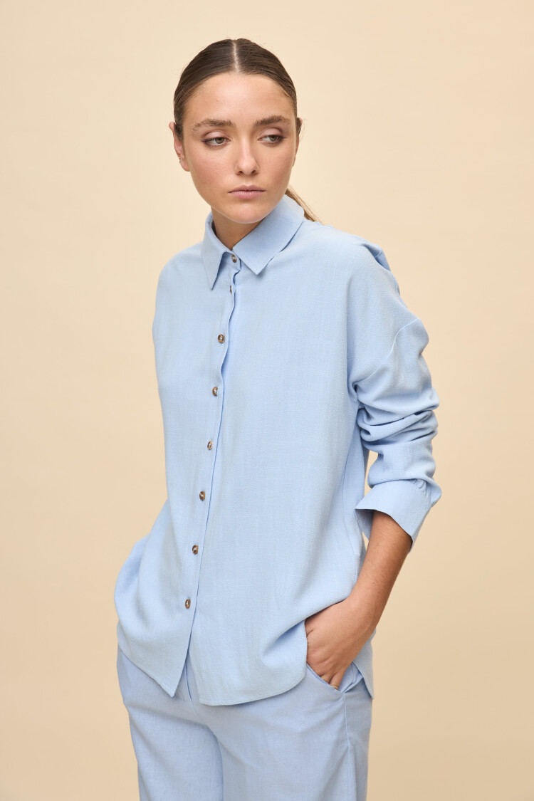CAMISA SAUZAL Celeste