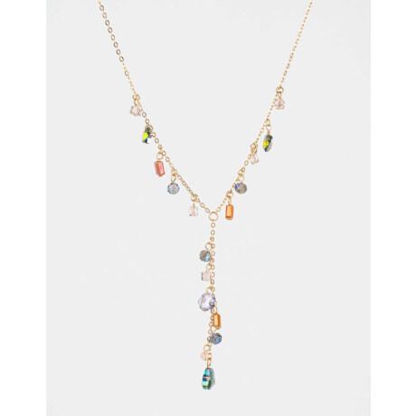 Collar Con Piedritas Dorado