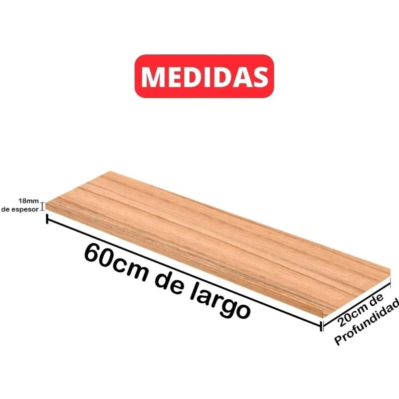 Estantes Flotantes Repisa Ménsula Invisible Melamina60x20x18 Estantes Flotantes Repisa Ménsula Invisible Melamina60x20x18