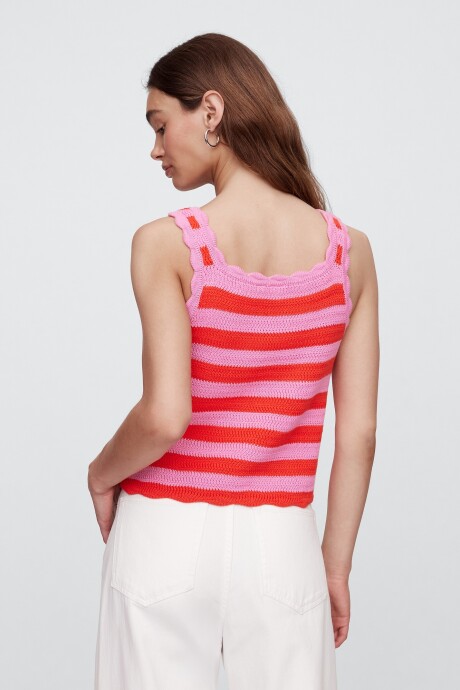 Musculosa Crochet Mujer French Pink 587