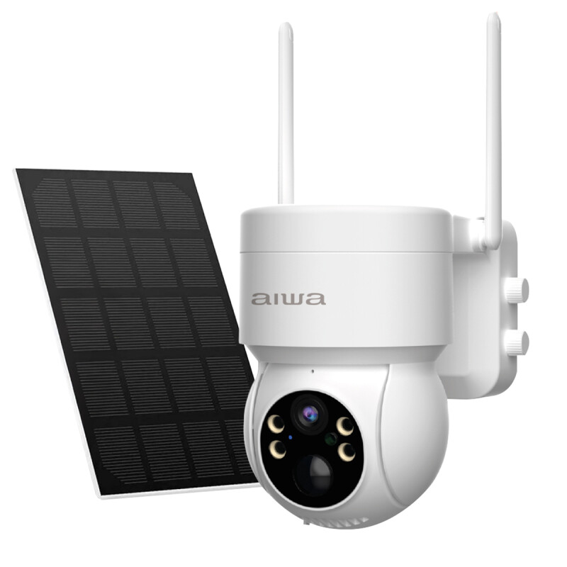Cámara de Seguridad Exterior WIFI AIWA Inalámbrica con Batería y Panel Solar Cámara de Seguridad Exterior WIFI AIWA Inalámbrica con Batería y Panel Solar
